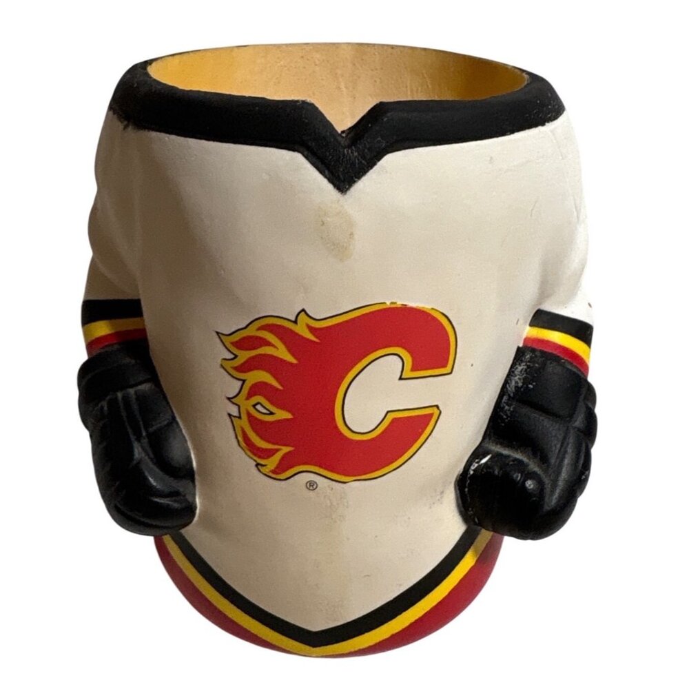 Calgary Flames Hockey Jersey Foam Can Beer Pop Koozi Cooler Mug SportFx Labatts